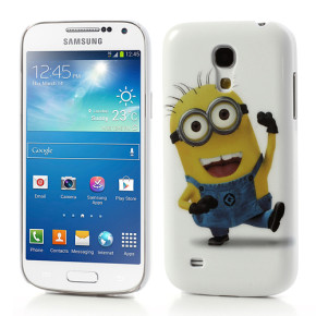 Твърд предпазен гръб Funny Minion за Samsung Galaxy S4 / IV mini i9190 i9195 / S4 Duos i9192 бял